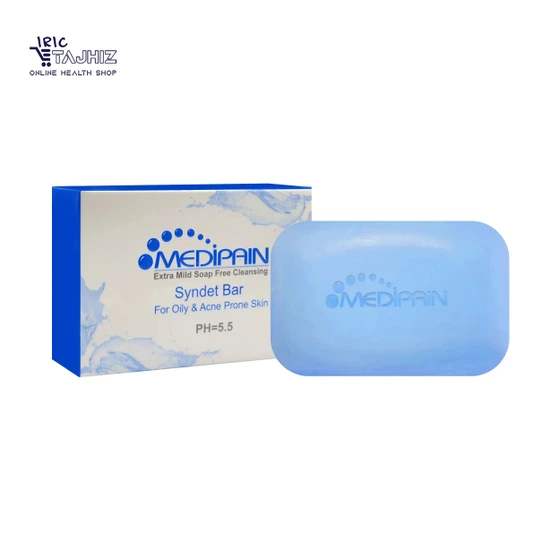 تصویر پن درماتولوژیک مدیپین مناسب پوست چرب و آکنه ای مقدار 100 گرم ا Medipain Oily And Acne Prone Skin Syndet Bar 100g Medipain Oily And Acne Prone Skin Syndet Bar 100g