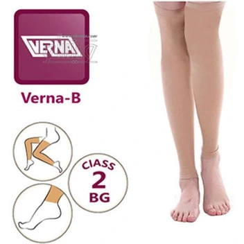 تصویر جوراب واریس ورنا بالای ران BG سیلیکون دار ا Verna BG Compression Socks Verna BG Compression Socks