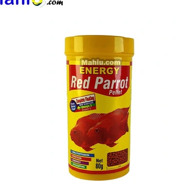 تصویر غذای ماهی آکواریومی انرژی مدل رد پرت Red Parrot Pellet وزن 80 گرم 