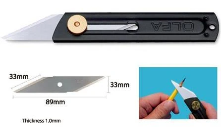 تصویر کاتر چاقویی شکل با بدنه فلزی متوسط با تیغ دو لبه CK-1 ا cutter cutter