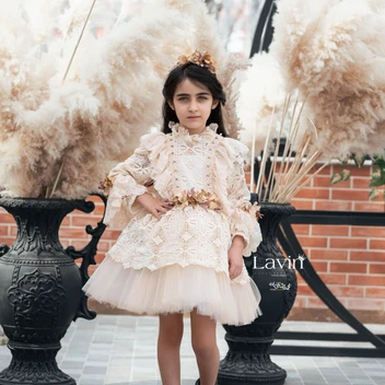 تصویر خرید لباس مجلسی کودک | مدل دانتل دار 