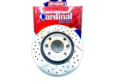 تصویر دیسک چرخ جلو سوراخ دار پژو ۲۰۶ TU5 برند کاردینال مدل پرو ا CARDINAL CARDINAL