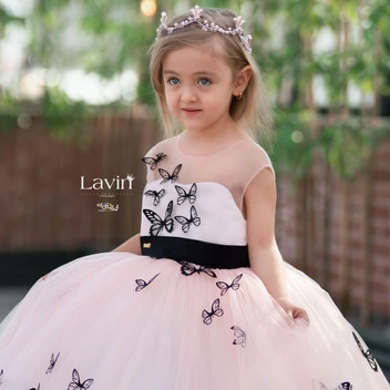 تصویر خرید لباس پرنسسی کودک | مدل پروانه ای 
