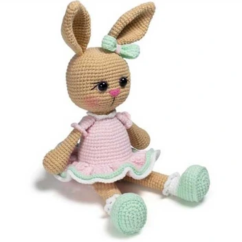 تصویر عروسک بافتنی خرگوش مدل ژولیا کد 36 