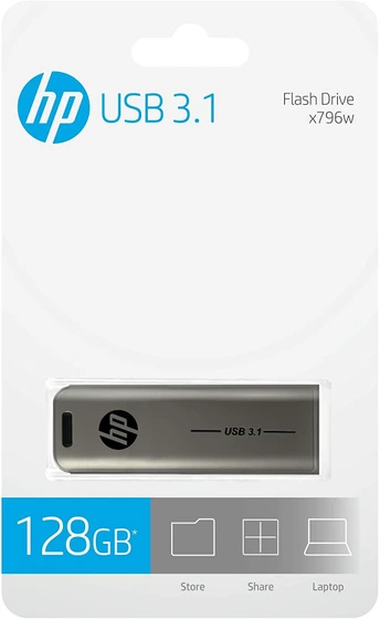 تصویر فلش مموری 128 گیگابایت برند اچ پی  ( HP ) مدل x796w , USB 3.1 