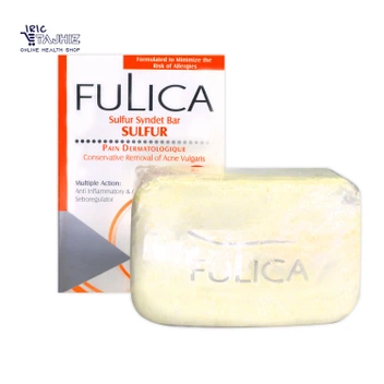 تصویر پن (شوینده غیر صابونی) پن ضد آکنه حاوی 9.5% گوگرد فولیکا ا Anti Acne Sulfur Syndet Bar Fulica Anti Acne Sulfur Syndet Bar Fulica