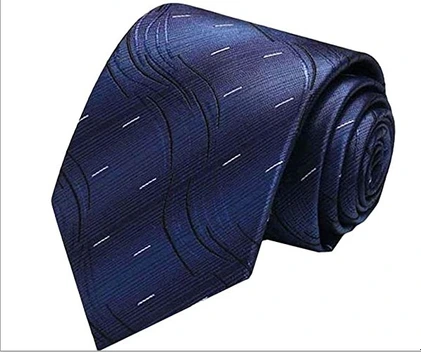 تصویر کراوات سرمه ای طرح دار برند وی شانگ 