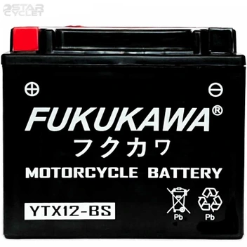 تصویر باتری مناسب موتور 250 سی سی مدل فوکوکاوا 12A ا مناسب موتورهای هیوسانگ، وسپا gts و موتورهای بالای 250cc مناسب موتورهای هیوسانگ، وسپا gts و موتورهای بالای 250cc
