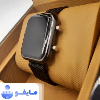 تصویر ساعت مچی دیجیتال طرح Apple Watch ا دارای بند فلزی مگنتی با استایل اسپرت زنانه و مردانه دارای بند فلزی مگنتی با استایل اسپرت زنانه و مردانه