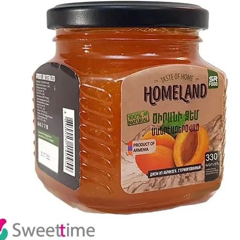 تصویر مربای پوره زردآلو هوم لند (HOME LAND) ا apricot jam apricot jam