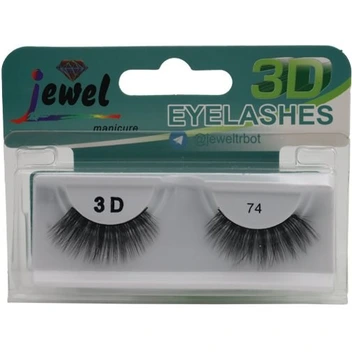 تصویر مژه مصنوعی جفتی نیمه 3D جیول شماره 74 ا Jewel 3D Eyelash No.74 Jewel 3D Eyelash No.74