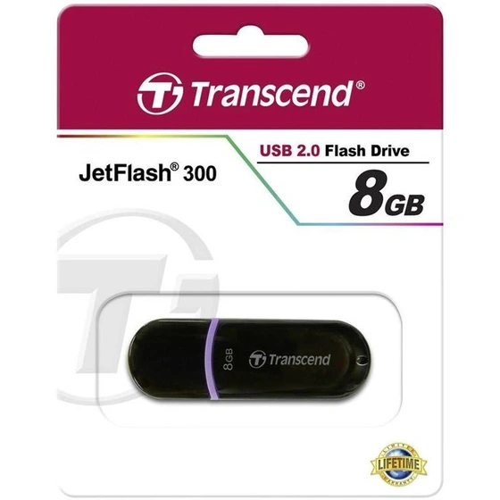 تصویر فلش مموری ترنسند مدل JetFlash 300 ظرفیت 8 گیگابایت ا Transcend JetFlash 300 Flash Memory - 8GB Transcend JetFlash 300 Flash Memory - 8GB