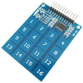 تصویر صفحه کلید لمسی خازنی 16 تایی ویژه آردوینو ا 16 Arduino capacitive touch keyboard 16 Arduino capacitive touch keyboard