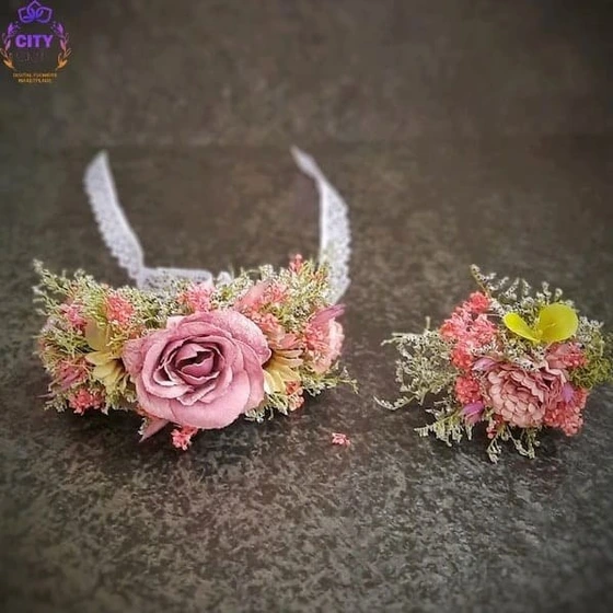 تصویر ست دستبند عروس و گل کت 