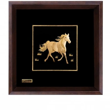تصویر تابلو روکش طلا اسب کوچک TF075 