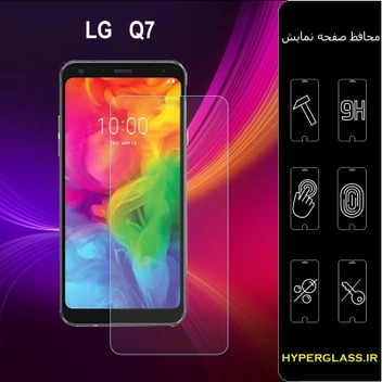 تصویر گلس محافظ صفحه نمایش نانو بلک اورجینال گوشی الجی LG Q7 