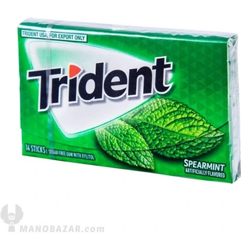 تصویر آدامس نعنایی تریدنت ا Trident Spearmint Gum Trident Spearmint Gum
