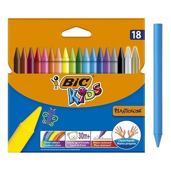 تصویر مدادشمعی 18 رنگ بیک مدل کیدز پلاستی دکور 