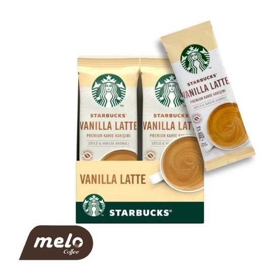 تصویر قهوه فوری وانیل لاته استارباکس – 10 ساشه 22 گرمی ا Starbucks vanilla latte Starbucks vanilla latte