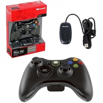 تصویر دسته بازی و گیم پد بی‌سیم مایکروسافت مدل Xbox 360 مخصوص کامپیوتر ویندوز و ایکس باکس | Microsoft Xbox 360 Wireless Gamepad Controller for Windows & XBOX 