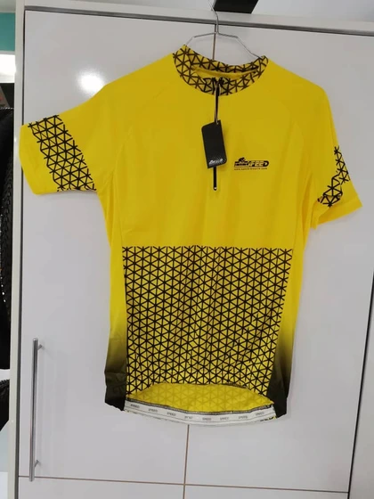 تصویر تی شرت دوچرخه سواری اسپید طرح دار زرد کد-SPY3486 