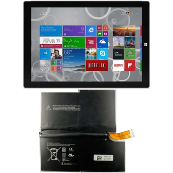 تصویر باتری تبلت مایکروسافت Microsoft Surface Pro 3 با کد فنی MS011301-PLP22T02 
