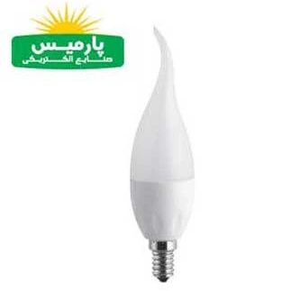تصویر لامپ شمعی  8w اشکی آفتابی  پارمیس ا led lamp bulb 8W parmis led lamp bulb 8W parmis