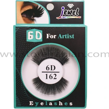 تصویر مژه مصنوعی شش بعدی جیول مدل GE-1523 شماره 162 ا Jewel GE-1523 6D False Eyelashes Code No.162 Jewel GE-1523 6D False Eyelashes Code No.162