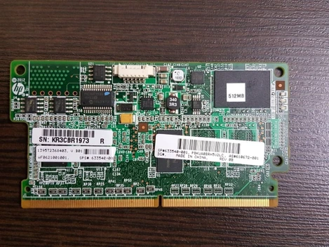 تصویر ماژول حافظه کش رِید کنترلر سرور اچ پی HP 512MB Mini Memory Module DDR3 244-pin  P-series Smart Array FBWC Raid-Controller Cache Memory Module  (633540-001) 