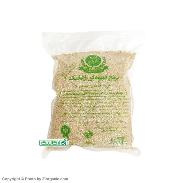 تصویر برنج قهوه ای ارگانیک 1 کیلویی مزرعه شکراله پور 