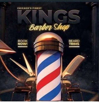 تصویر پیش بند آرایشگری مشتری شاپی ضد آب کینگ بابر شاپ Shopee king barber shop Haircut Hairdressing Waterproof Cloth Apron 