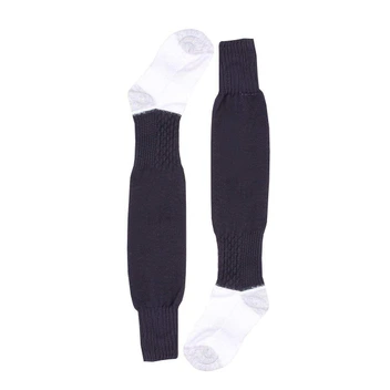 تصویر جوراب ساق بلند ساده مناسب برای فوتبال و فوتسال مشکی 