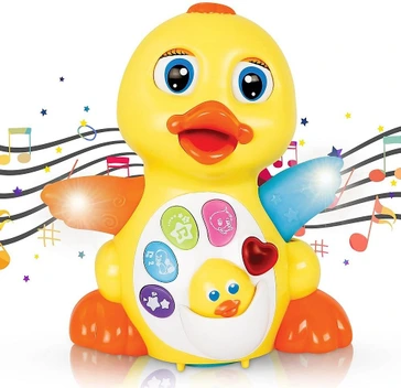 تصویر اردک زرد رقصنده هولی تویز ا Huile Toys EQ Flapping Yellow Duck Huile Toys EQ Flapping Yellow Duck
