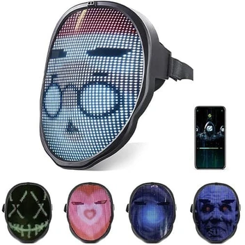 تصویر ماسک صورت LED پاور بانک دار 