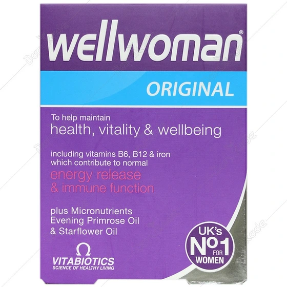 تصویر  قرص ول وومن اوریجینال ویتابیوتیکس ا Vitabiotics Wellwoman Original 30 Caps Vitabiotics Wellwoman Original 30 Caps