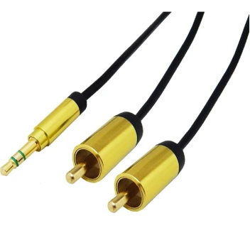 تصویر کابل ١ به 2 صدا استریو فرانت 1.5 متری ا Faranet 3.5mm Stereo plug to 2*RCA Male plug Cabe 1.5M Faranet 3.5mm Stereo plug to 2*RCA Male plug Cabe 1.5M