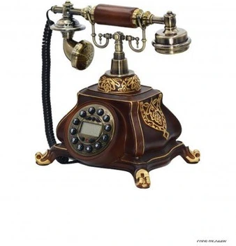 تصویر تلفن رومیزی کلاسیک طرح قدیمی مدل 043W 
