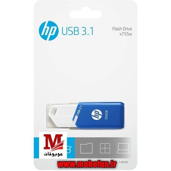 تصویر فلش مموری اچ پی x755w USB 3.1 128GB ا HP x755w 128GB USB 3.1 Flash Memory HP x755w 128GB USB 3.1 Flash Memory