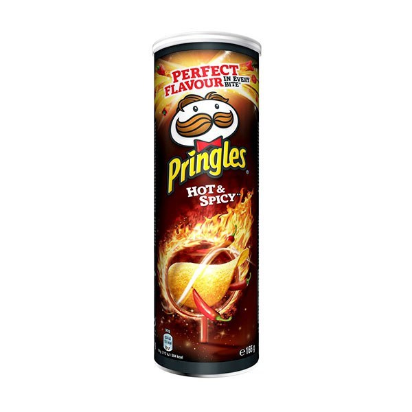 تصویر چیپس پرینگلز فلفلی تند وزن 165 گرم ا Pringles Hot & Spicy Pringles Hot & Spicy