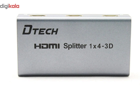 تصویر اسپلیتر HDMI 4K چهار پورت دی تک مدل دی تی 7144 ا DTECH DT-7144 4K 1 TO 4 HDMI Splitter DTECH DT-7144 4K 1 TO 4 HDMI Splitter