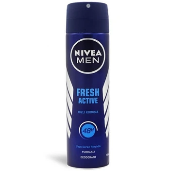 تصویر اسپری دئودورانت مردانه نیوا فرش اکتیو حجم 150 میل ا Nivea Fresh Active Deodorant Spray For Men 150ml Nivea Fresh Active Deodorant Spray For Men 150ml