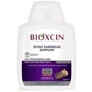 تصویر شامپو ضد ریزش بیوکسین Bioxcin عصاره سیر سیاه مناسب تمام موها حجم 300 میل 