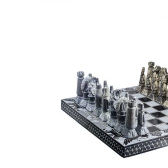 تصویر شطرنج و تخته نرد سنگی 