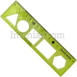 تصویر خط کش اشکال هندسی ژله ای تحریران -15 سانتی متر ا Tahriran Flexible Ruler - ۱۵cm Tahriran Flexible Ruler - ۱۵cm