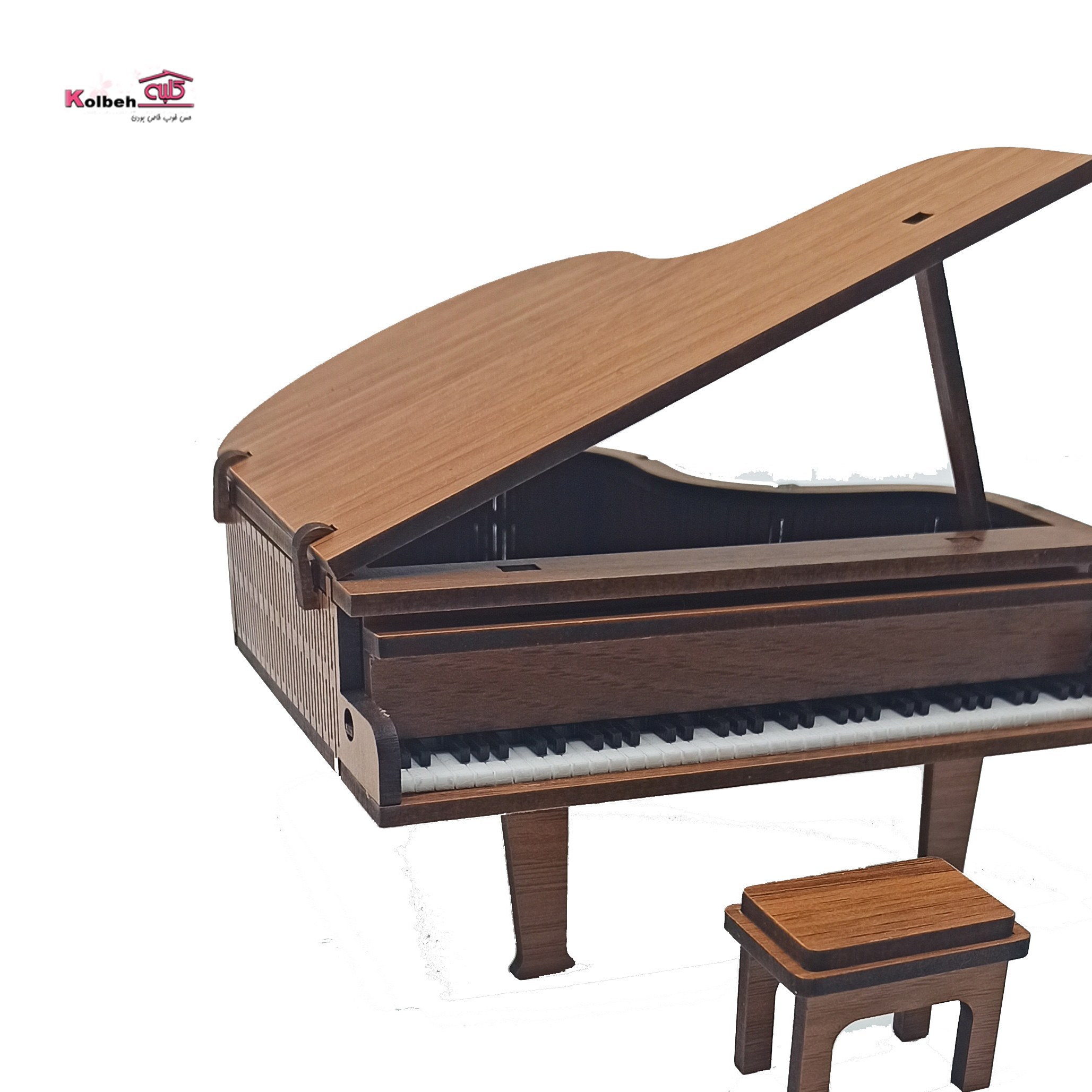 تصویر پیانو رویال ساز دکوری  چوبی  Royal wooden piano decorative instrument 