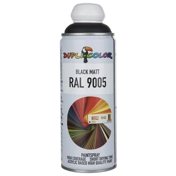 تصویر اسپری رنگ مشکی مات دوپلی کالر مدل RAL 9005 حجم ۴۰۰ میلی لیتر ا Dupli Color RAL 9005 Black Matt Paint Spray 400ml Dupli Color RAL 9005 Black Matt Paint Spray 400ml