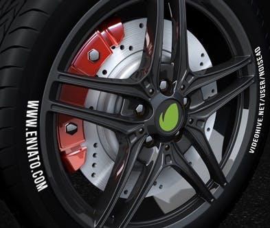 تصویر پروژه آماده افترافکت : لوگو لاستیک ماشین Car Wheel – Automotive Logo 16195566 