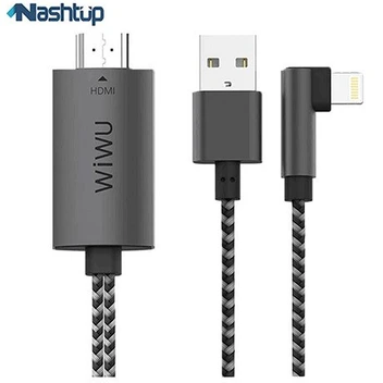 تصویر کابل تبدیل لایتنینگ به HDMI ویوو مدل X7 طول 2 متر ا Wiwu X7 Lightning to HDMI Cable 2m Wiwu X7 Lightning to HDMI Cable 2m