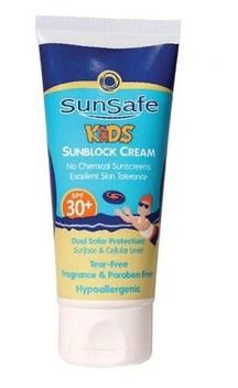 تصویر کرم ضد آفتاب کودکان سان سیف SPF30 مقدار 50 گرم ا Sunsafe Kids Sunscreen Cream SPF30 50g Sunsafe Kids Sunscreen Cream SPF30 50g