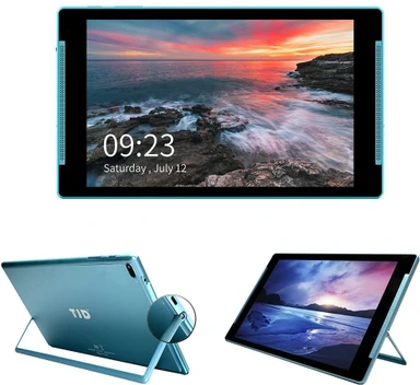 تصویر TJD 10.1 Inch Tablet, Android 10, Quad-Core Processor, 2GB RAM 32GB ROM, 1280x800 IPS Display, 5MP Rear Camera, Wi-Fi, Bluetooth, 6000mAh Battery, Google Play Tablet with Stand and Case MT-1011QU Blue 